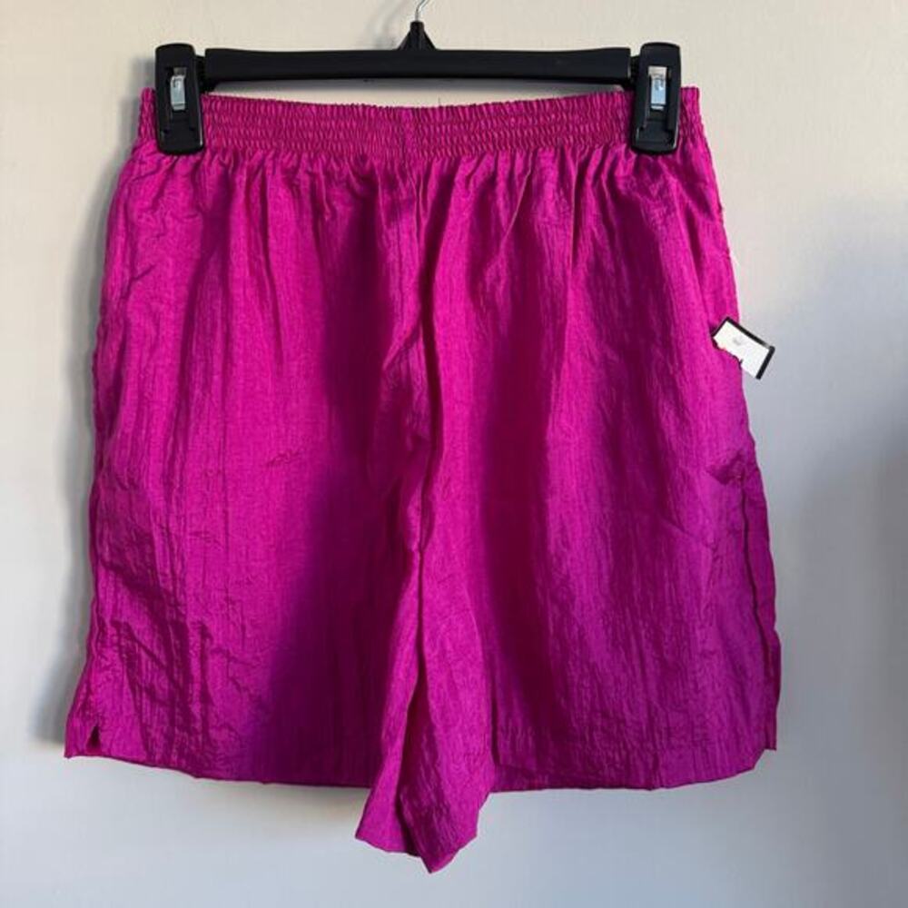 Vintage‎ The Body Co. Nylon Athletic Shorts Magenta Fuschia Pink M NWOT